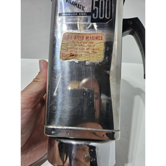 Vintage Vita Mix Vitamatic 500 Stainless Steel Pitcher w/ Lid - Picture 3 of 16